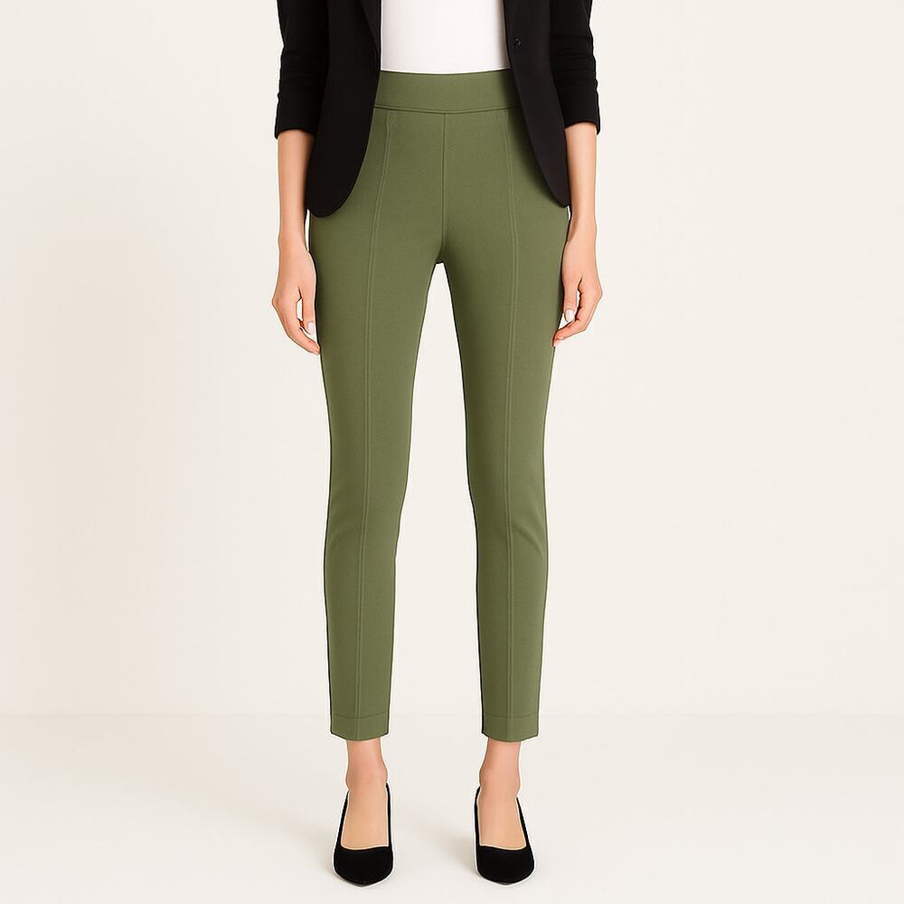 Liverpool Women's 12 Dusty Olive High Waisted Trousers